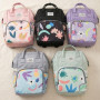 MOCHILA MATERNAL COMBINADA CON ESTAMPA 