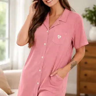 CAMISA MATERNAL MORLEY Y BORDADO T.1AL7