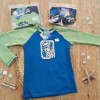 REMERA UV NIÑO M/L COMBINADA C/ ESTAMPA T.10 Y 12