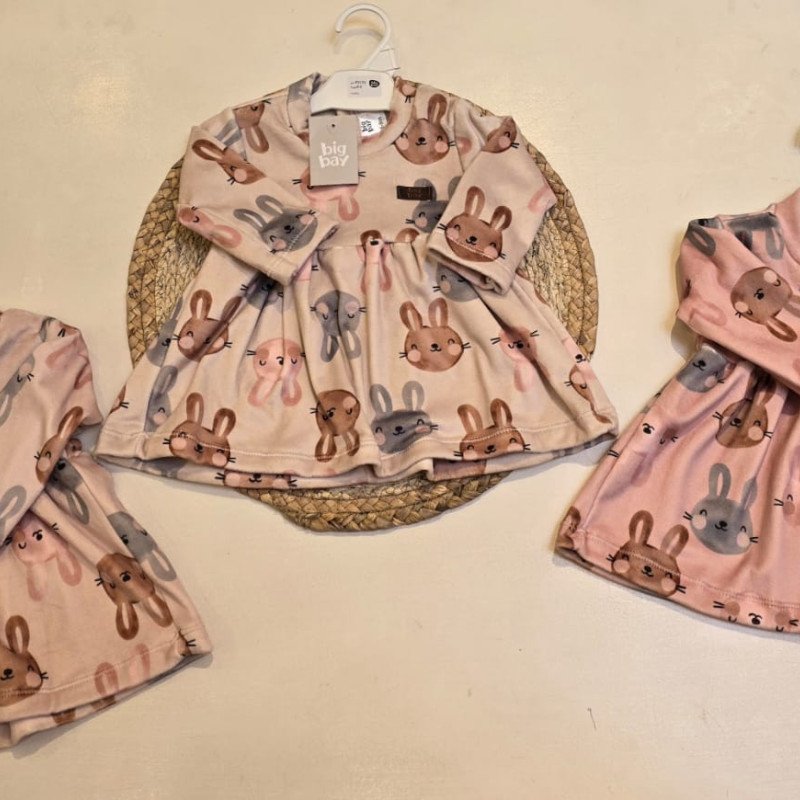 VESTIDO BEBA PLUSH ESTAMPADO