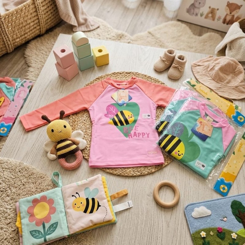 REMERA M/L BEBA COMBINADA ESTAMPADA