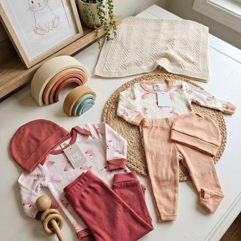 CONJUNTO BODIE ESTAMPADO + PANTALON + GORRO