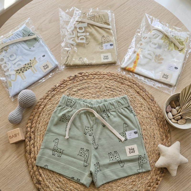 SHORT ALGODON BEBE ESTAMPADO CON CORDON T:2AL6