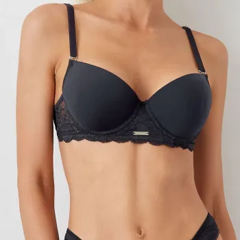 CONJUNTO TAZA SOFT MICROFIBRA PUNTILLA Y COLALESS T.85AL105