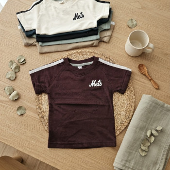 REMERA BEBE M/C COMBINADA/ RAYAS Y ESTAMPA T.2 AL 6
