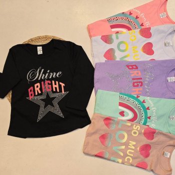 REMERA NENA C/ESTAMPA M/L T.4 AL 16 PEIN