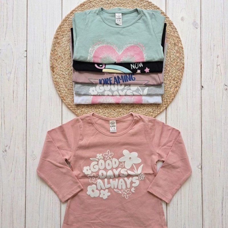REMERA NENA C/ESTAMPA M/L T.4 AL 16 PEIN