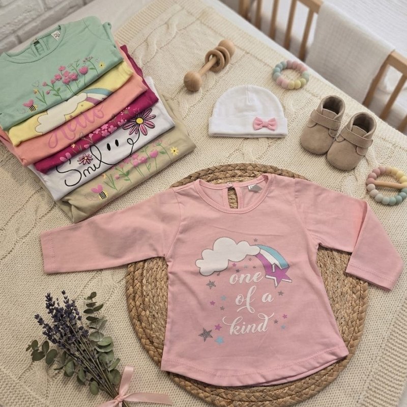 REMERA BB Y BEBA  C/ESTAMPA M/L T.2 AL 6
