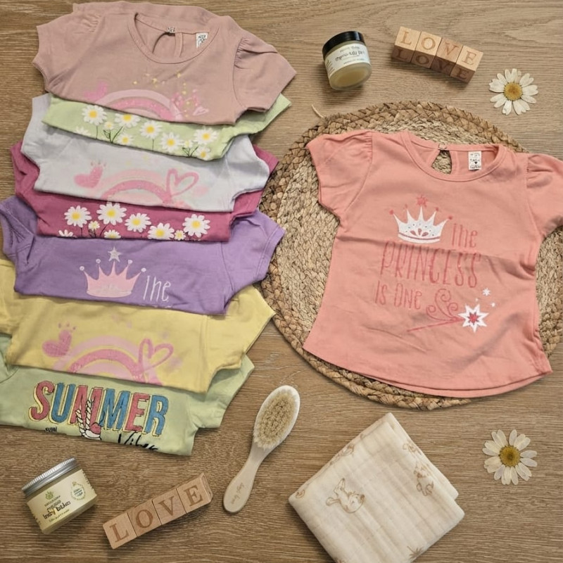 REMERA C/ ESTAMP. M/C CAMI BEBE Y BEBA