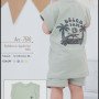 REMERA ALGODON LISA C/BOLSILLO ADELANTE Y ESTAMPA T.12/18/24/36
