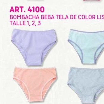 BOMBACHA BEBA TELA DE COLOR/LISAS T.1AL3