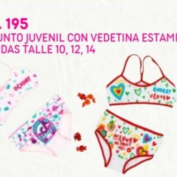 CONJUNTO JUVENIL CON VEDETINA ESTAMPADA T.10AL14