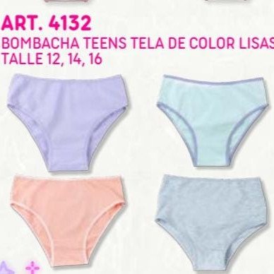 BOMBACHA TEEN TELA DE COLOR/LISAS T.12AL16