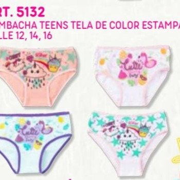 BOMBACHA TEEN TELA DE COLOR/ESTAMPADA T.12AL16