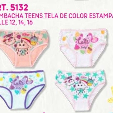 BOMBACHA TEEN TELA DE COLOR/ESTAMPADA T.12AL16