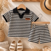 CONJUNTO TEJIDO BEBE CAMISA C/ BOTONES Y SHORT T.1 AL 4