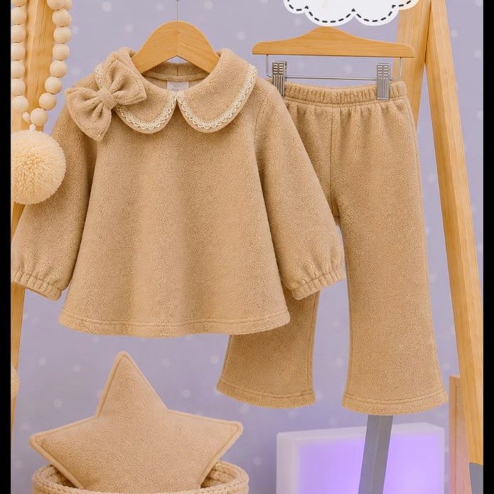 CONJUNTO BEBA VESTIDO POLAR PATAGONIA C/ PANTALON