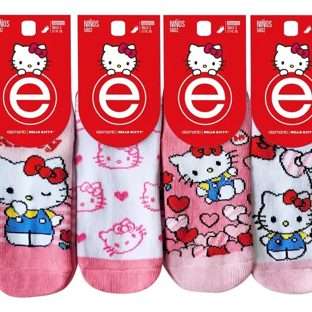 SOQUETE NIñO ESTAMP. HELLO KITTY T.4