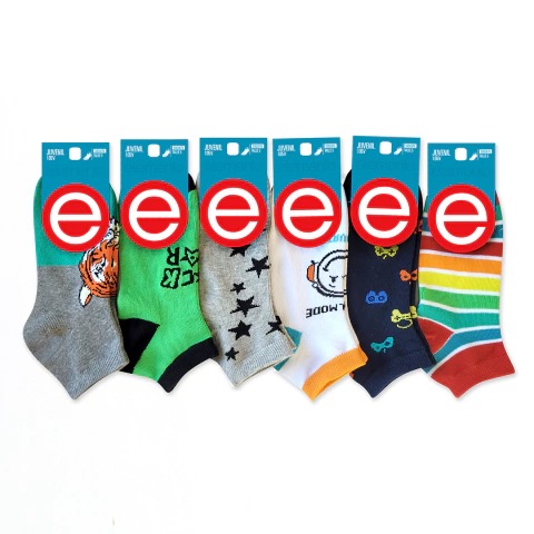 SOQUETE ESTAMPADOS VARIOS JUVENIL X 6 T.5