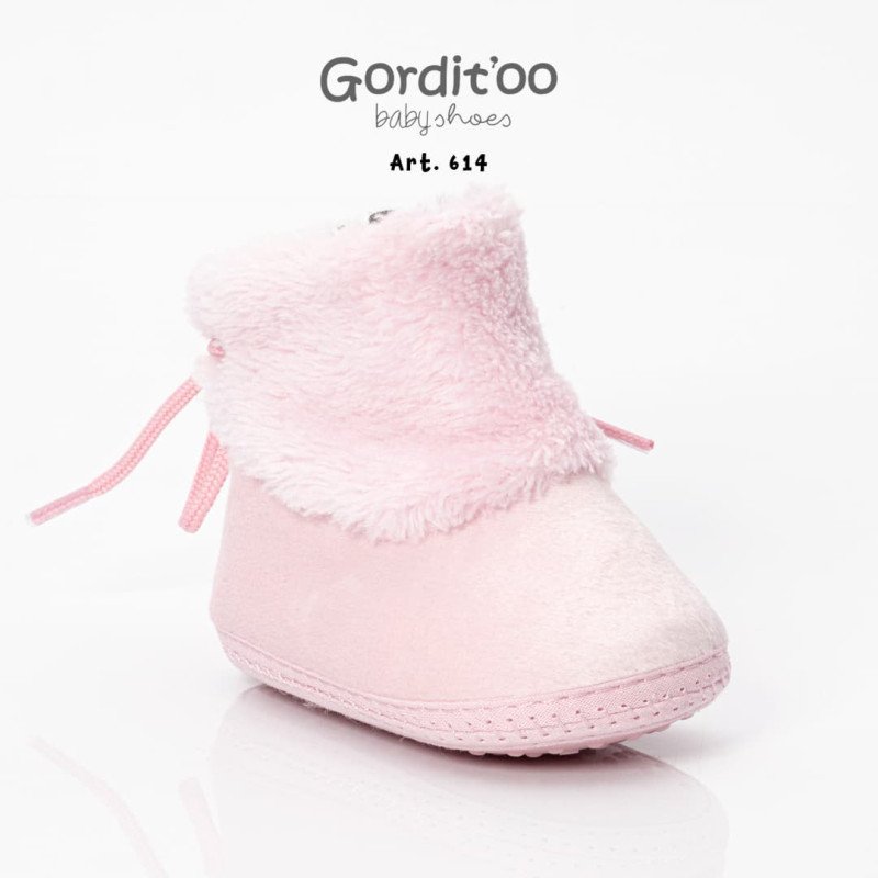BOTA MEDIA CAñA PLUSH CON PIEL ROSA 