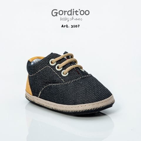 ZAPAS JEANS NEGRO BEIGE