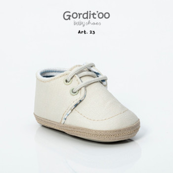 ZAPATITO SARGA BEIGE C/ CORDON T.14AL18