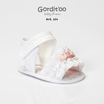 SANDALIA BLANCA FLOR ROCOCO MULTICOL T .14 AL 18