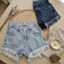 SHORT NENA GABARDI/JEANS BRILLO Y FLECOS T.6 AL 16