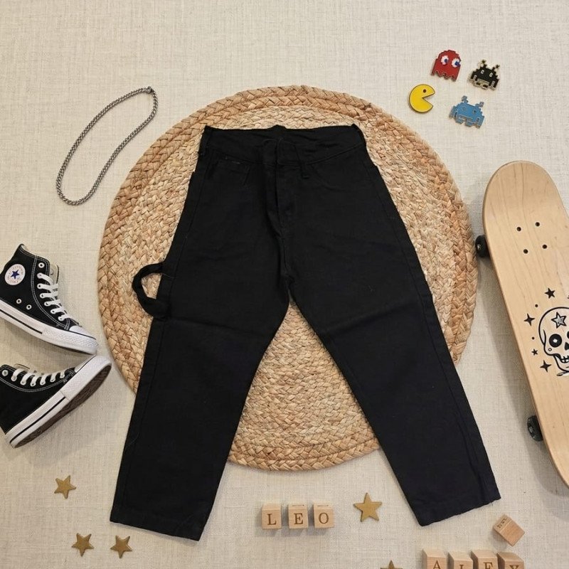JEANS NIÑO BAGGUI NEVADO C/TIRA NEGRO T. 6 AL 16