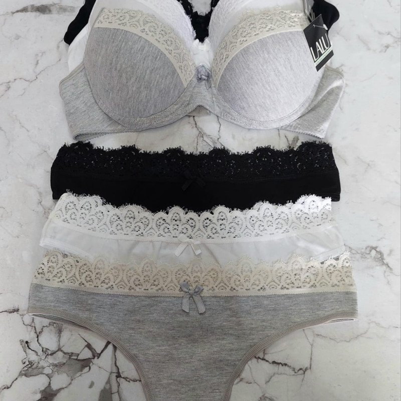 CONJ. TAZA SOFT C/ PUNTILLA + COLALESS C