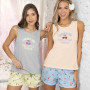 PIJAMA MUJER MUS.C/ FRASE ESTAMPAD