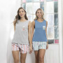 PIJAMA MUJER MUSCULO. ESTAMP
