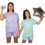 PIJAMA NIñA REMERA M/CESTRELLAS