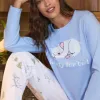 PIJAMA DAMA REMERA /PANTA ESTAMPADO