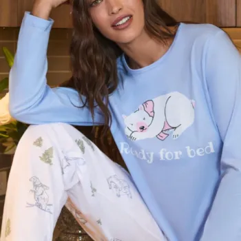 PIJAMA DAMA REMERA /PANTA ESTAMPADO