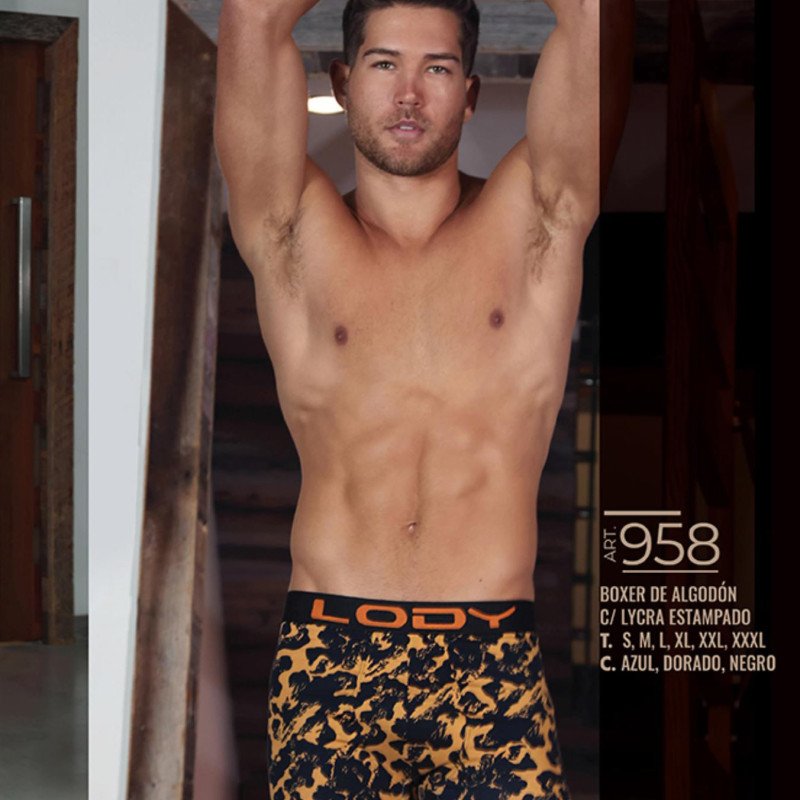 BOXER ALGODON/LYCRA ESTAMPADO SALPICADOS T.2XLY3XL
