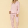 PIJAMA ESTAMPADO CON PUNTILLA COLONIA T.S AL XL 