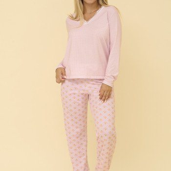 PIJAMA ESTAMPADO CON PUNTILLA COLONIA T.S AL XL 