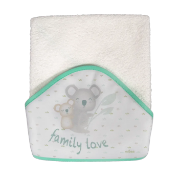 TOALLON CAPUCHA SUBLIMADA KOALA FAMILY 