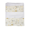 SABANA  CON GUARDA ESTAMPADA EN INTERLOCK MOTIVOS SURTIDOS