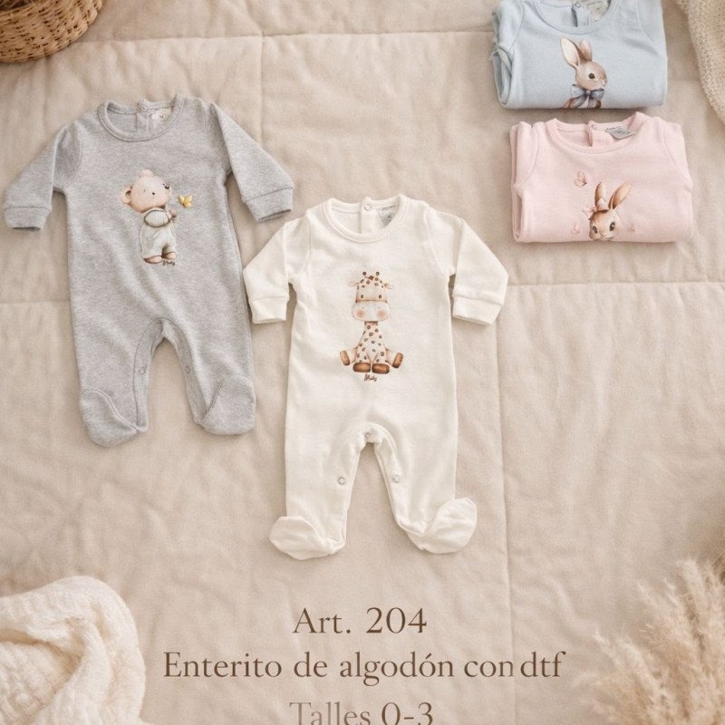 ENTERITO ALGODONCON ESTAMPA BEBE/A T:0AL3