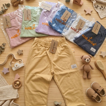 PANTALON ALGODON JERSEY LISO BEBE Y BEB T.2 AL 5