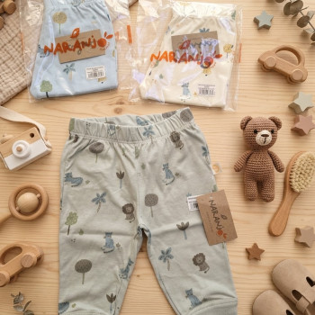 PANTALON LARGO CON PUñO BEBE T.0 AL 4