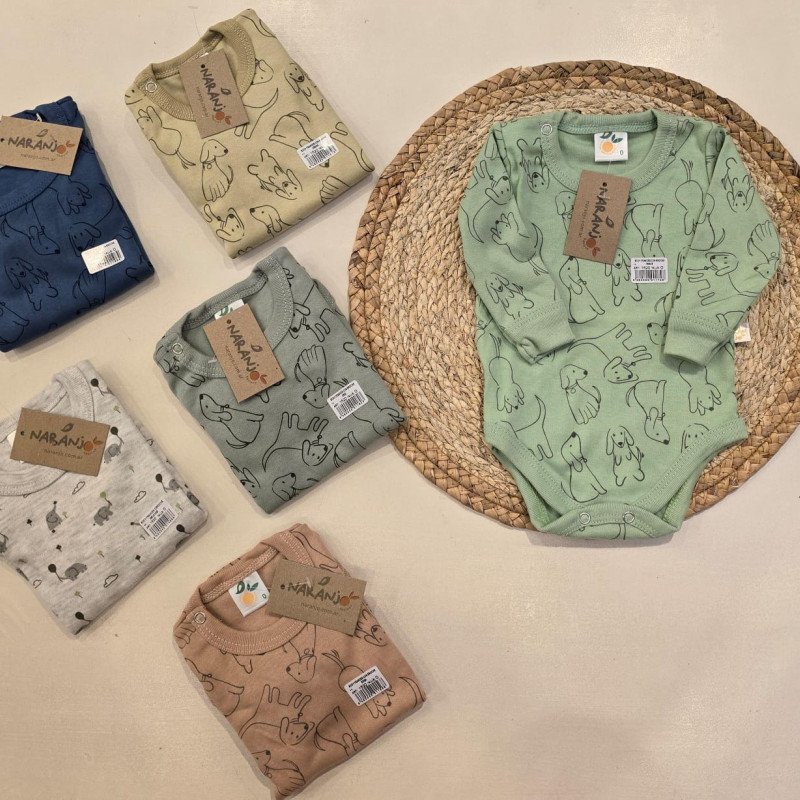 BODY ESTAMPADO BEBA Y BEBE M/L