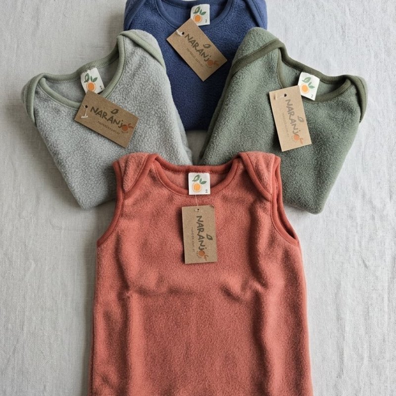 CHALECO MICROPOLAR MINIBEBE LISO COLORES