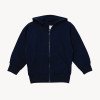 CAMPERA CON CIERRE FRIZA CAPUCHA AZUL