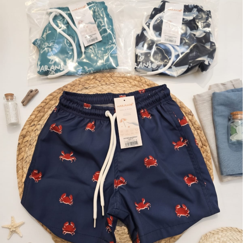 SHORT MICROFIBRA CON SUSPENSO NIÑO T.4 AL 12