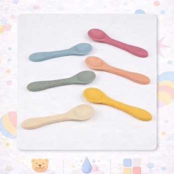 SET DE CUCHARA + TENEDOR SILICONA VARIOS