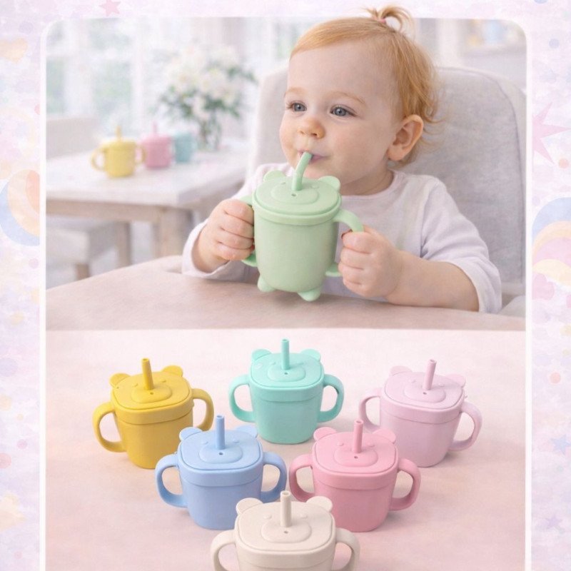 VASO SILICONA C/SORBETE OREJAS Y ANTIDER