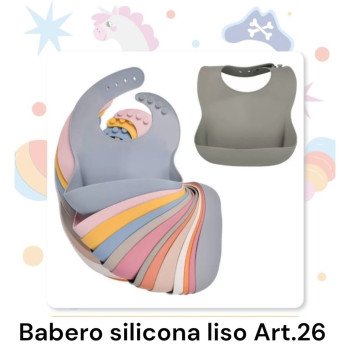 BABERO SILICONA CON BANDEJA COLORES VARI